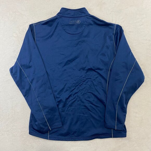 Peter Millar E4 Element Warmth Pullover Mens XL Navy Blue 1/4 Zip Golf Pocket - Picture 6 of 10
